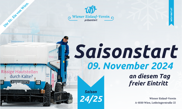 Saisonstart am WEV – Eintritt frei am 9. November! 